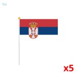 Mini drapeau de la Serbie en tissu coloré