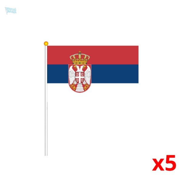 Mini drapeau de la Serbie en tissu coloré