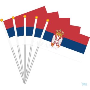 Drapeau serbe miniature pour décoration ou événements sportifs