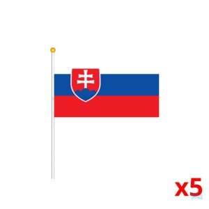 Mini drapeau de la Slovaquie en tissu léger et coloré