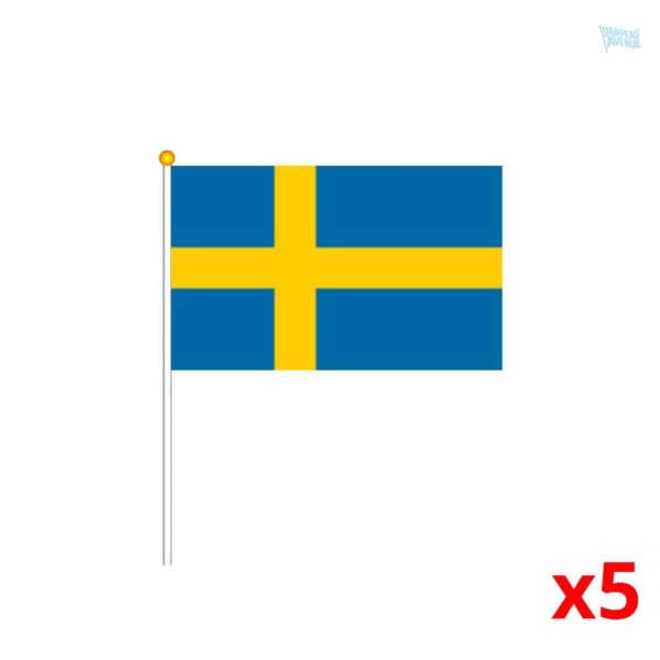 Mini drapeau de la Suède pour décoration ou événement