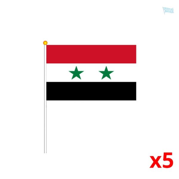 Mini drapeau de la Syrie en tissu léger pour décoration