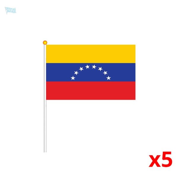 Mini drapeau du Venezuela sur fond coloré