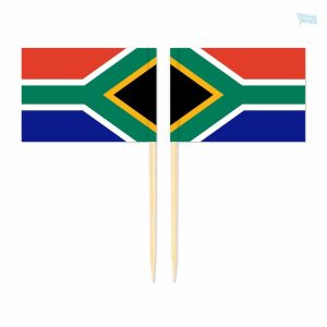Mini drapeaux d'Afrique du Sud en pic pour décoration