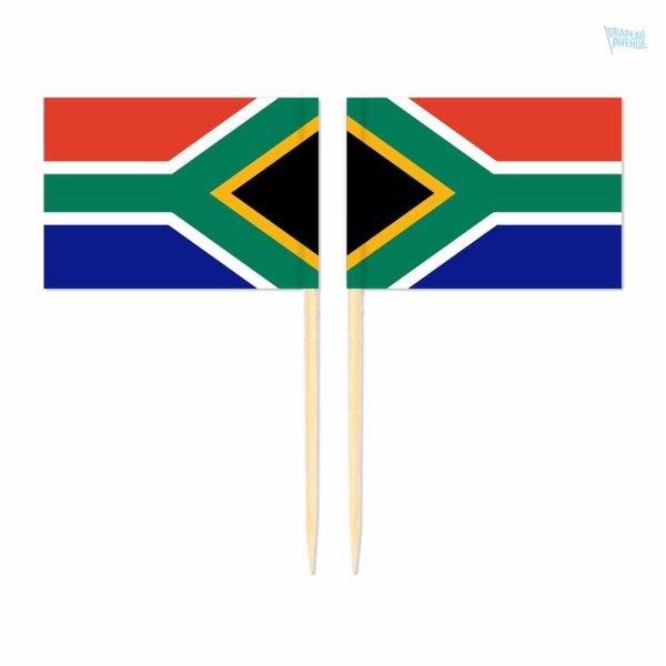 Mini drapeaux d'Afrique du Sud en pic pour décoration