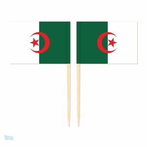 Mini drapeaux Algérie en pics décoratifs pour événements
