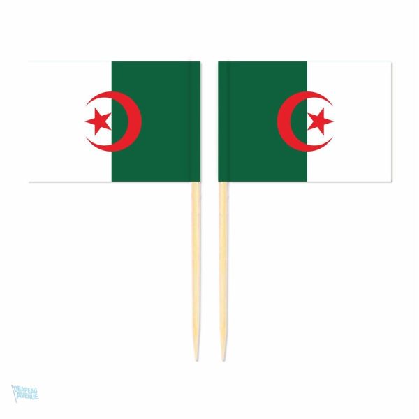 Mini drapeaux Algérie en pics décoratifs pour événements