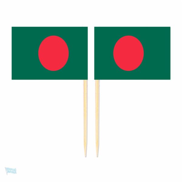 Mini drapeaux du Bangladesh en piques décoratifs pour événements