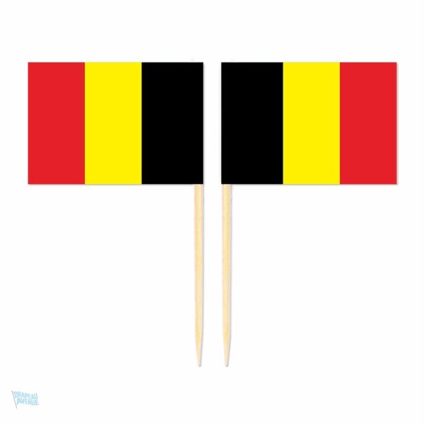 Mini pics drapeau de la Belgique pour décoration