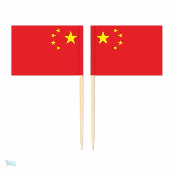 Mini drapeaux de la Chine en pic pour décorations festives