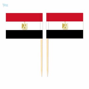 Mini drapeaux d'Égypte en pic pour décoration festive
