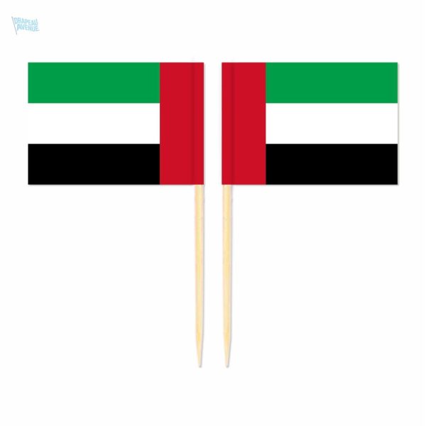 Mini drapeaux des Émirats Arabes Unis sur pics décoratifs