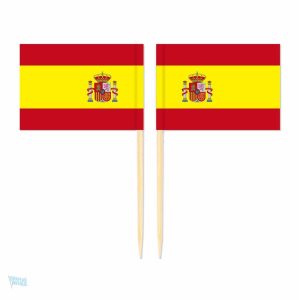 Mini pics drapeau Espagne pour décorations festives