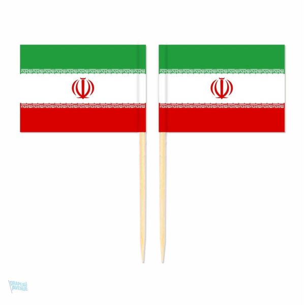 Mini pics drapeau Iran pour décoration festive