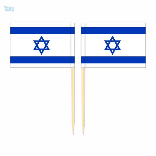 Mini pics drapeau Israël pour décorations festives