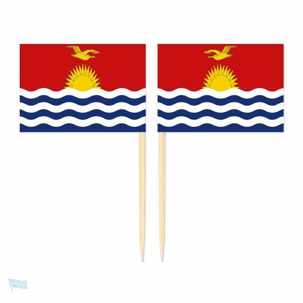 Mini drapeaux Kiribati en pic pour décoration festive