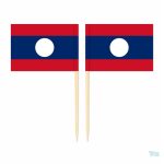 Mini drapeaux du Laos en pics décoratifs