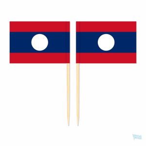 Mini drapeaux du Laos en pics décoratifs