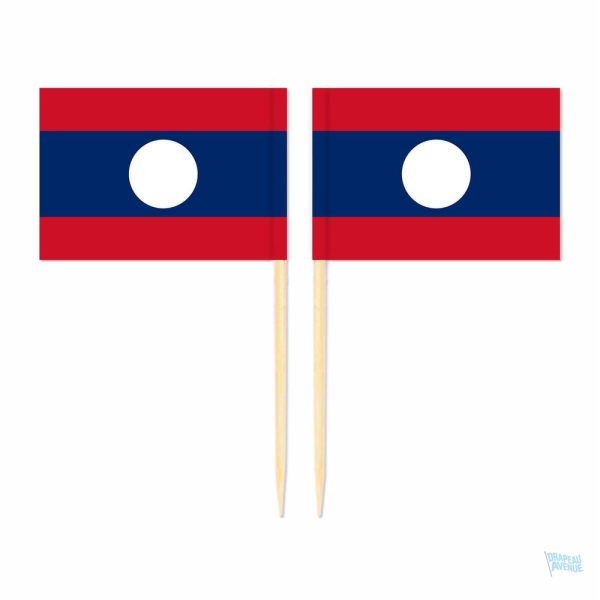 Mini drapeaux du Laos en pics décoratifs