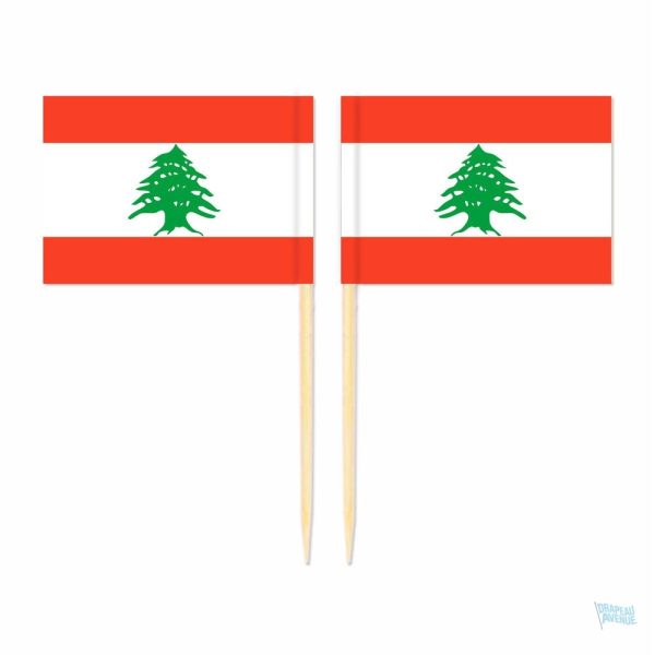Mini pics drapeau du Liban pour décorations festives