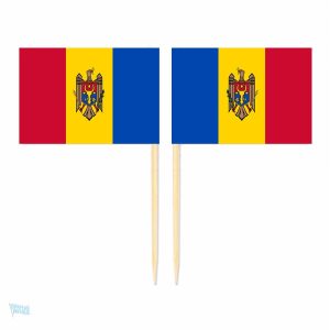 Mini pics drapeau Moldavie en assortiment coloré