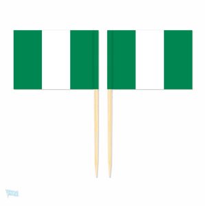 Mini pics drapeau du Nigeria pour décoration festive