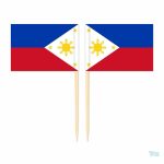 Mini drapeaux Philippines en pics décoratifs