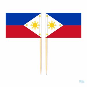 Mini drapeaux Philippines en pics décoratifs