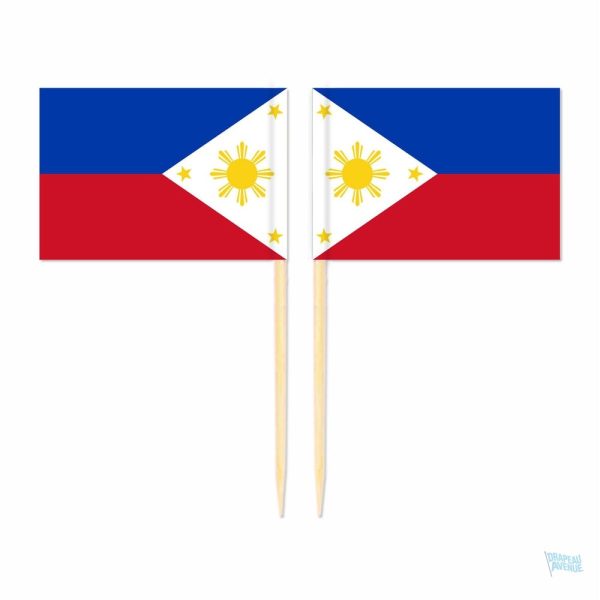 Mini drapeaux Philippines en pics décoratifs