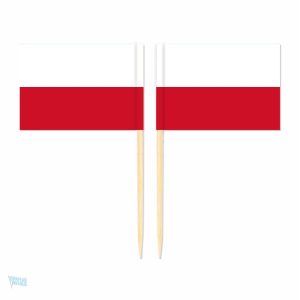 Mini drapeaux Pologne sur pics décoratifs