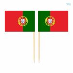 Mini drapeaux du Portugal en pics décoratifs