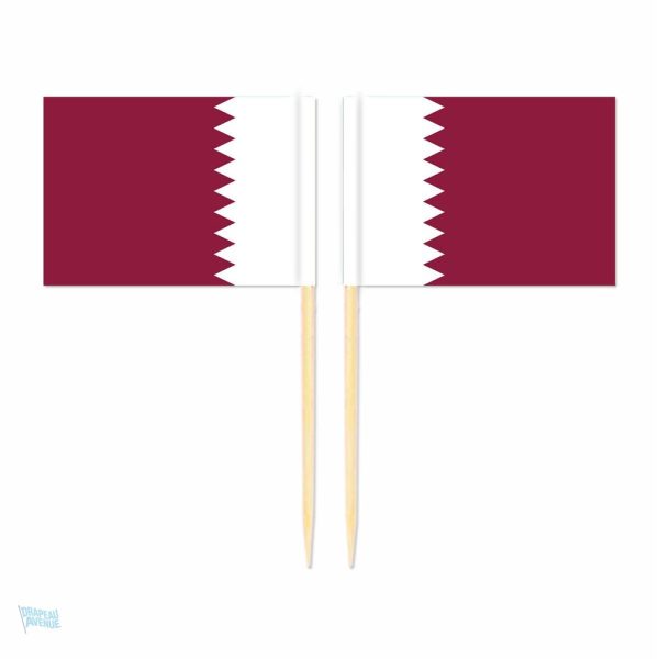 Mini pics drapeau Qatar pour décoration festive