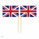 Mini drapeaux du Royaume-Uni en bois pour décorations festives