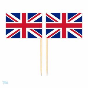 Mini drapeaux du Royaume-Uni en bois pour décorations festives