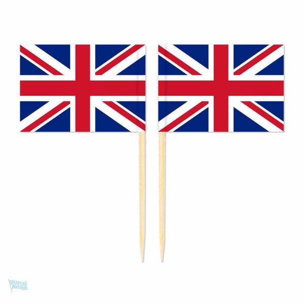Mini drapeaux du Royaume-Uni en bois pour décorations festives