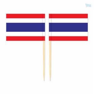 Mini drapeaux de la Thaïlande sur pics décoratifs