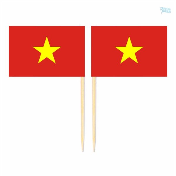 Mini pics drapeau du Vietnam pour décoration festive