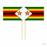 Mini pics drapeau du Zimbabwe pour décoration festive