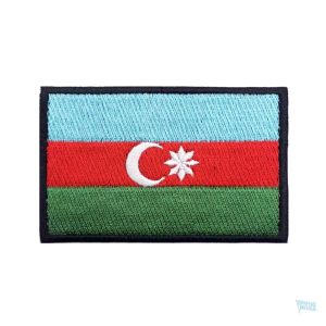 Patch drapeau Azerbaïdjan, emblème national coloré