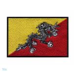 Patch drapeau du Bhoutan, emblème national coloré