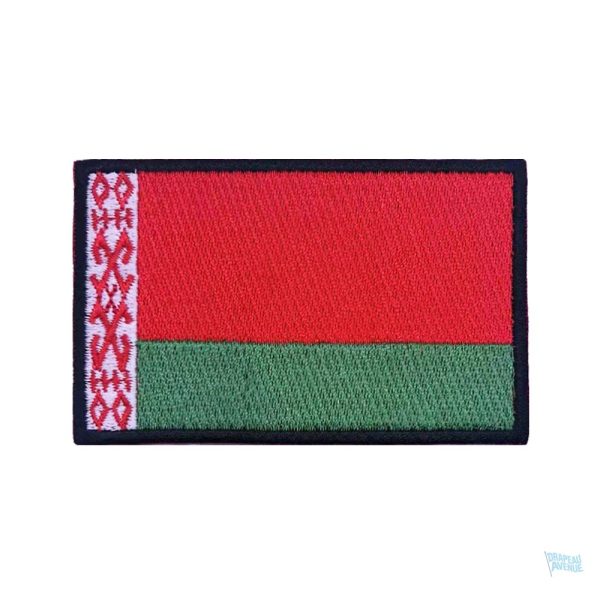 Patch drapeau Biélorussie avec motif national distinctif