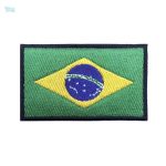 Patch drapeau Brésil en tissu coloré et résistant
