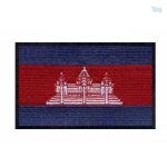 Patch drapeau Cambodge, emblème national en tissu