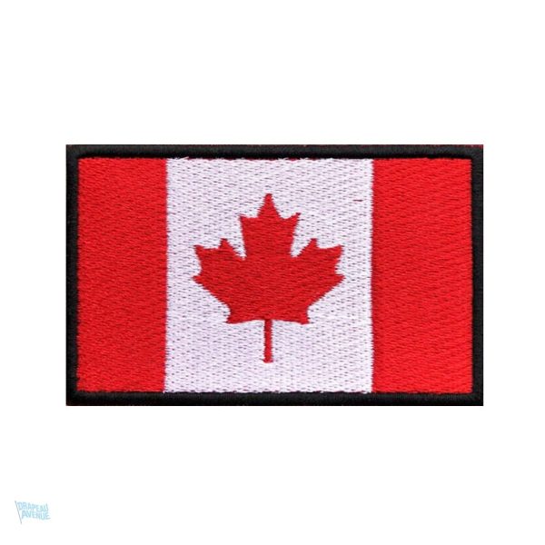 Patch drapeau Canada en tissu brodé