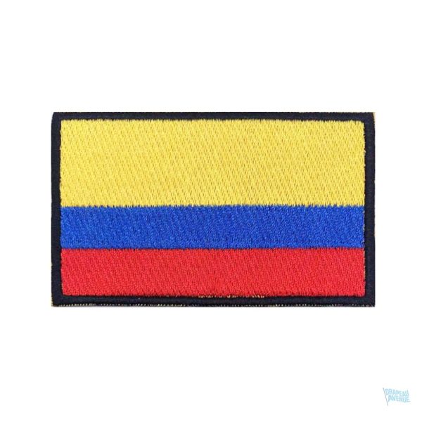 Patch drapeau Colombie en tissu coloré