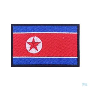 Patch drapeau de la Corée du Nord en tissu