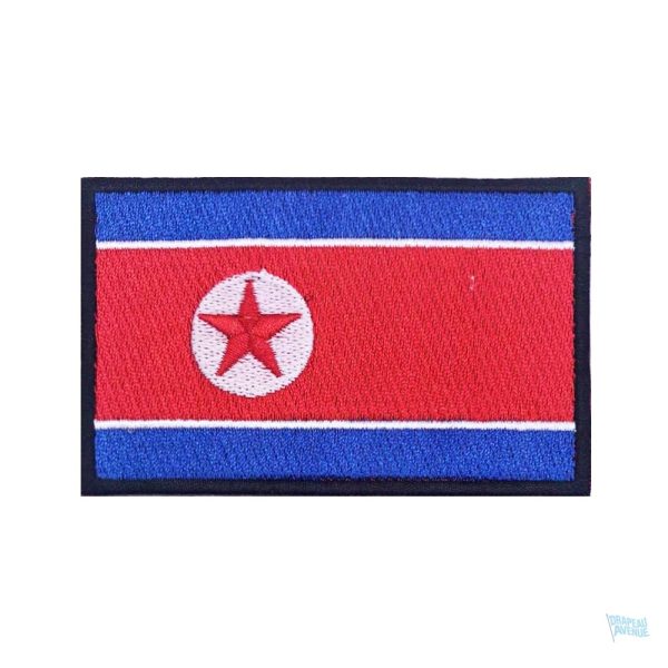 Patch drapeau de la Corée du Nord en tissu