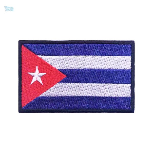 Patch drapeau Cuba en tissu, symbole national cubain