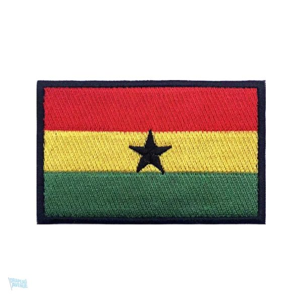 patch-drapeau-ghana-1 Patch drapeau Ghana, emblème national coloré et distinctif
