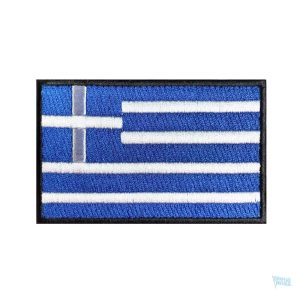 Patch drapeau de la Grèce en tissu bleu et blanc